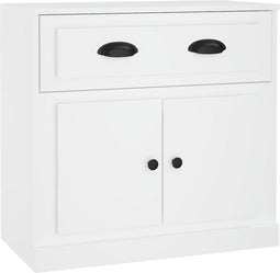 vidaXL - Dressoir - 70x35,5x67,5 - cm - bewerkt - hout - wit