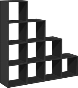 vidaXL - Kamerscherm - / - boekenkast - 4-laags - 131,5x29x131,5 - cm - hout - zwart