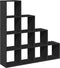 vidaXL - Kamerscherm - / - boekenkast - 4-laags - 131,5x29x131,5 - cm - hout - zwart