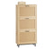 SoBuy FSR155-N - Opbergbank - Houtlook 3 Kleppen Faux Leather - Naturel