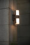 LUTEC Cyra Tweekoppige Wandlamp voor buiten - LED - 3000K - Donkergrijs