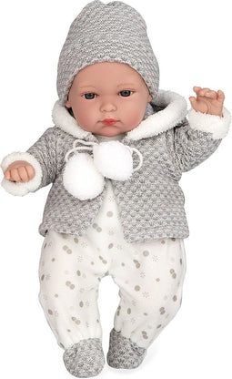 Arias Baby Pop Blank Erea 33 Cm Grijs