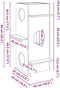 vidaXL - Kattenhuis - 43x43x90 - cm - massief - grenenhout