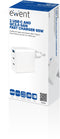 Ewent EW1323 - Oplader - 65W Power Delivery 3.0 Quick Charge 3.0 - Wit