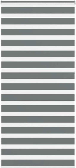 vidaXL - Zebra - rolgordijn - 110x230 - cm - stofbreedte - 105,9 - cm - donkergrijs