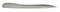 MTM - Briefopener 192mm metaal mat nikkel | 10 stuks