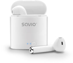 Savio TWS-01 - In-ear Headset - Draadloos Bluetooth - Wit