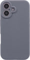 Lunso Geschikt voor iPhone 16 hoesje - Flexibel siliconen Backcover - Donkergrijs