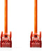 Nedis CAT6 Netwerkkabel - RJ45 Male - RJ45 Male - S/FTP - 2.00 m - Rond - LSZH - Oranje - Label
