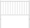 vidaXL - Hoofdbord - 90 - cm - metaal - wit