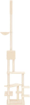 vidaXL - Kattenmeubel - vloer - tot - plafond - 268,5-294,5 - cm - crèmekleurig