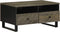 vidaXL - Salontafel - 80x54x40 - cm - massief - mangohout - zwart