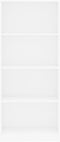 vidaXL - Boekenkast - met - 4 - schappen - 60x24x142 - cm - bewerkt - hout - wit