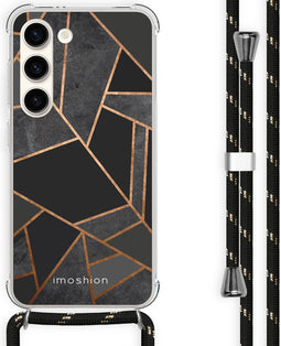 iMoshion Hoesje Geschikt voor Samsung Galaxy S23 Hoesje Met Koord - iMoshion Design Hoesje met Koord - Zwart / Black Graphic