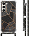 iMoshion Hoesje Geschikt voor Samsung Galaxy S23 Hoesje Met Koord - iMoshion Design Hoesje met Koord - Zwart / Black Graphic