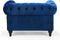 CHESTERFIELD - Chesterfield fauteuil - Blauw - Fluweel