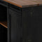 vidaXL - Dressoir - HALDEN - schuifdeur - zwart - 80x40x80 - cm - massief - hout - grijs