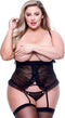 Baci - Peek-A-Boo Bustier & G-string Lingerie set - M/L - Zwart
