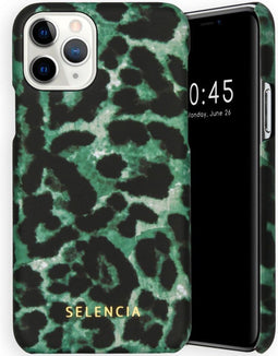 Selencia Hoesje Geschikt voor iPhone 11 Pro Hoesje - Selencia Maya Fashion Backcover - groen