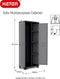 Keter Stilo Multipurpose Hoge kast - 3 halve planken - 68x39x173 cm - Donkergrijs/zwart