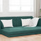 vidaXL - Vloersofa - Bed - 2-in-1 - Donkergroen - 213x144x60 - cm