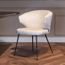 Richmond Interiors Stoel Indigo white bouclé (Copenhagen 900 Bouclé White)