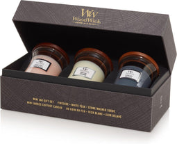 WoodWick Hourglass - Geurkaars Deluxe Cadeauset - 3 Mini - Floral - 60 branduren