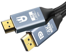 Drivv. DisplayPort naar HDMI Kabel - 4K 60Hz - 2 meter - Grijs
