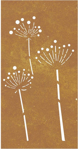 vidaXL - Wanddecoratie - tuin - bloemenontwerp - 105x55 - cm - cortenstaal