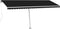 vidaXL - Luifel - handmatig - uittrekbaar - met - LED - 500x300 - cm - antracietkleur