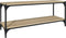 vidaXL - Tv-meubel - 100x33x41 - cm - bewerkt - hout - en - staal - sonoma - eikenkleur