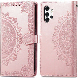 imoshion Hoesje Geschikt voor Samsung Galaxy A32 (4G) Hoesje Met Pasjeshouder - imoshion Mandala Bookcase - Rosé Goud
