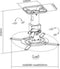 Beamer Plafondbeugel - 360° Draaibaar en 180° Kantelbaar - Plafond-afstand 21,5cm - Tot 15kg - Zwart