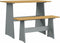 vidaXL - Eettafel - met - bankje - REINE - massief - grenenhout - honingbruin&grijs