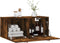 vidaXL - Wandkast - 80x36,5x35 - cm - bewerkt - hout - gerookt - eikenkleurig