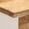 vidaXL - Dressoir - 55x30x73 - cm - massief - ruw - mangohout - wit - en - bruin