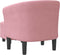 Kuipstoel met voetenbank fluweel roze