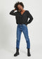 VILA VILUCY LS SHIRT - Doorknoop blouse - V-hals - XS