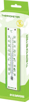 EcoSavers Thermometer Binnen en Buiten met advieswaarden voor vriezer , koelkast en woonkamer | hoge kwaliteit | Kunststof Wit Groen
