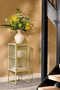Mica Decorations Clifton Opbergkast met Deuren - L38 x B35 x H90 cm - Metaal - Beige