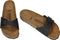 Birkenstock Madrid BS - Sandaal met Luipaard Print - 41 - Zwart