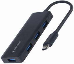 Gembird UHB-CM-U3P4-02 - USB-C Hub - 4x USB 3.2 Gen 1 5Gb/s - Zwart