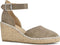 PS Poelman Enid - Espadrilles met Sleehak 8 cm - Khaki Groen - Maat 38