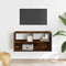 vidaXL - Tv-meubel - 80x31x39,5cm - bewerkt - hout - metaal - gerookt - eikenkleurig