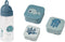 Done by Deer Sea friends SET rietjes beker + 3 Snackdoosjes - Blue - Drinkfles - Snack doos
