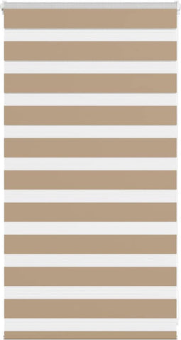vidaXL - Zebra - Blind - 70x100 - cm - stofbreedte - 65,9 - cm - polyester - zandbruin