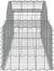 vidaXL - Schanskorven - 7 - st - gewelfd - 200x50x40/60 - cm - gegalvaniseerd - ijzer