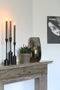 Light & Living - Vaas Zilver Metallic Grijs Glas IZEDA - 23x23x40 - Grijs