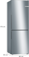 BOSCH KGV33VLEA - Koel-vriescombinatie - Modern design - Vrijstaand