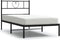 vidaXL - Bedframe - met - hoofdbord - metaal - zwart - 107x203 - cm